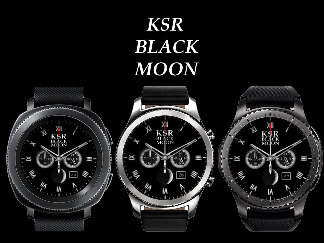 Samsung Smartwatches with KSR BLACK MOON Watchface